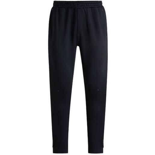 BOSS pantaloni ad asciugatura rapida con logo riflettente, blu scuro