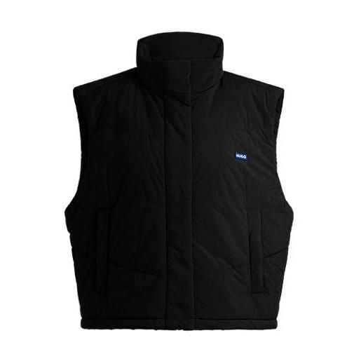 HUGO gilet idrorepellente con etichetta con logo blu, nero