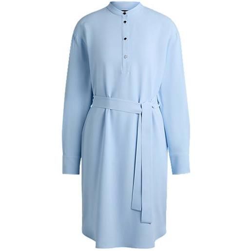BOSS vestito con cintura e chiusura a scatto, celeste