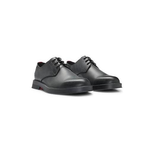 HUGO scarpe derby in pelle con occhielli in metallo, nero