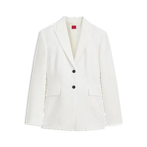 HUGO blazer slim fit con bottoni a contrasto, bianco