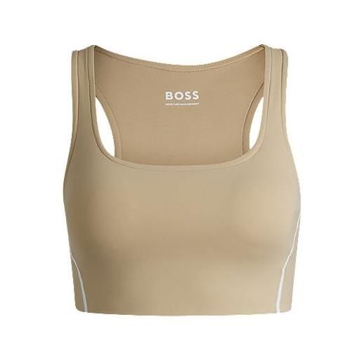BOSS reggiseno sportivo dinamico con imbottitura rimovibile, beige