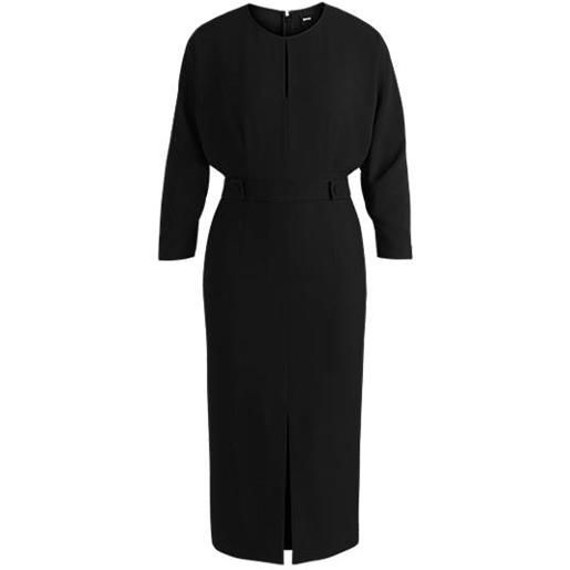 BOSS tuta jumpsuit in materiali misti con dettagli in vita, nero