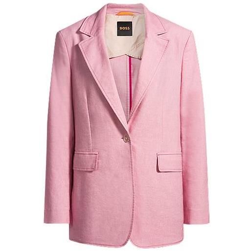 BOSS blazer monopetto con revers classico, rosa chiaro