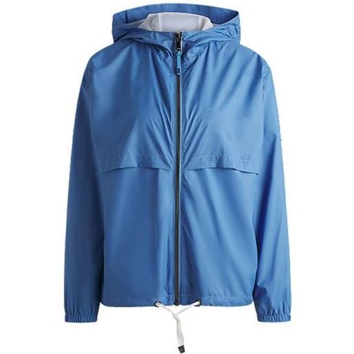 BOSS giubbotto impermeabile da equitazione con motivo con monogramma double b, blu