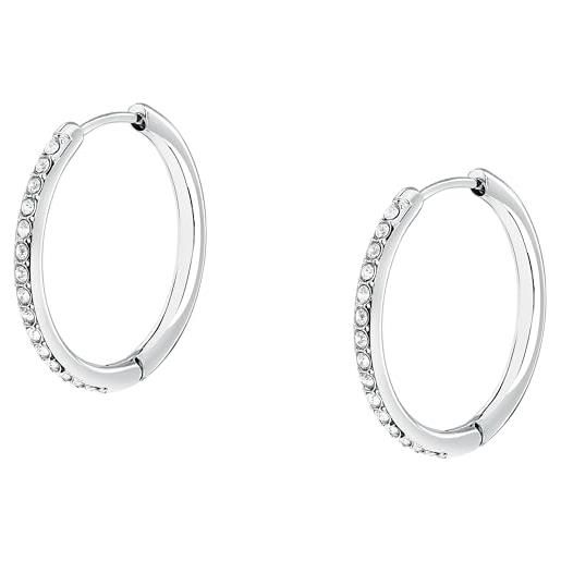 Morellato orecchini a cerchio donna in acciaio, cristalli, collezione creole, idea regalo per madri - saup24, acciaio