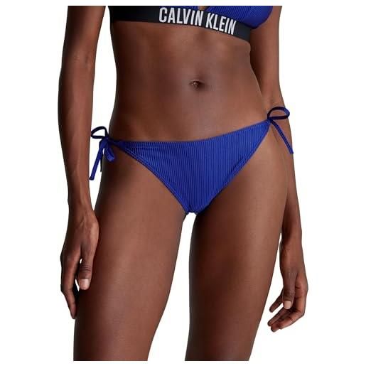 Calvin Klein slip bikini donna da legare, blu (midnight lagoon), l