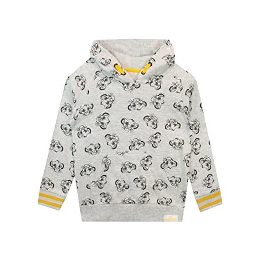 Disney felpe con cappuccio per ragazzi lion king re leone grigio 5-6 anni