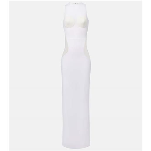 Jean Paul Gaultier abito lungo in tulle semitrasparente