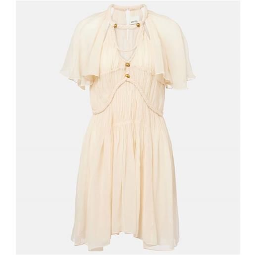 Isabel Marant abito corto ranadial in chiffon di seta
