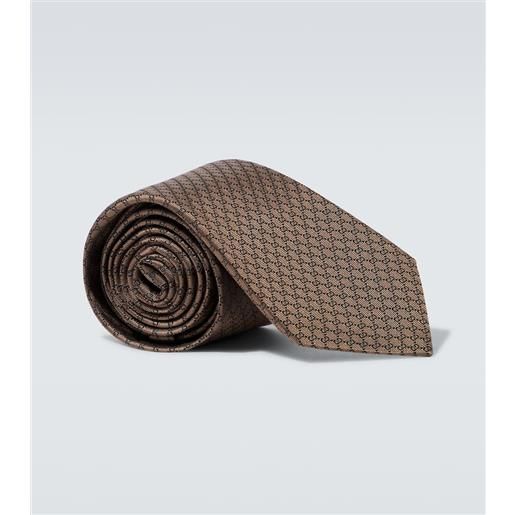 Gucci cravatta in jaquard di seta gg