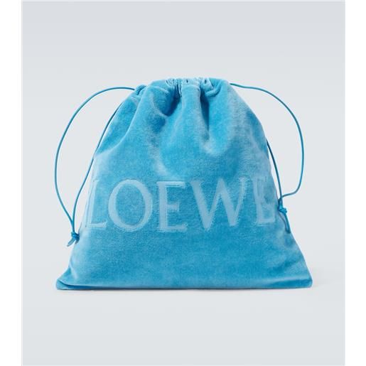 Loewe paula's ibiza - bustina medium in spugna con logo