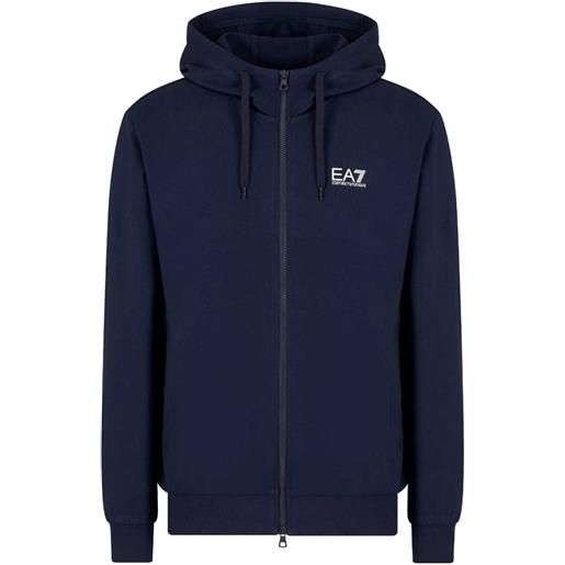 EA7 EMPORIO ARMANI felpa full zip con cappuccio core identity