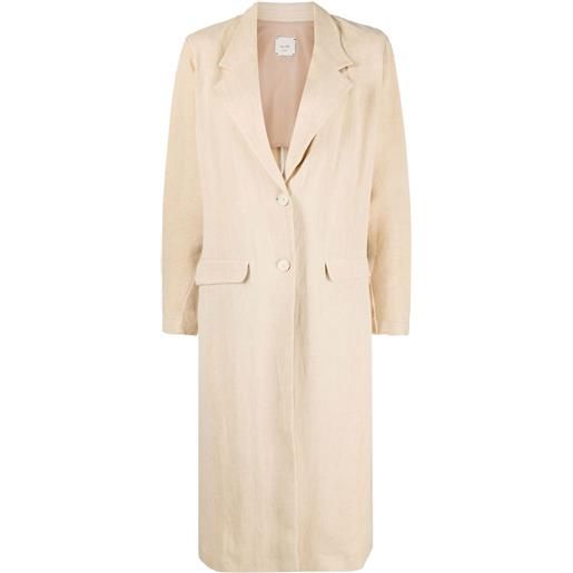 Alysi cappotto sartoriale monopetto - toni neutri