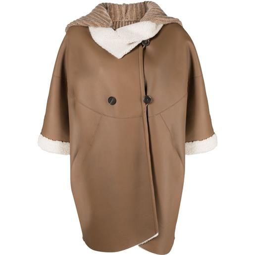 Fabiana Filippi giacca con cappuccio - marrone