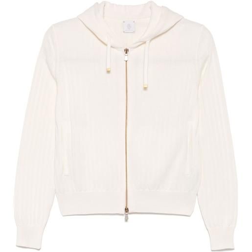 Eleventy felpa in maglia con zip - toni neutri