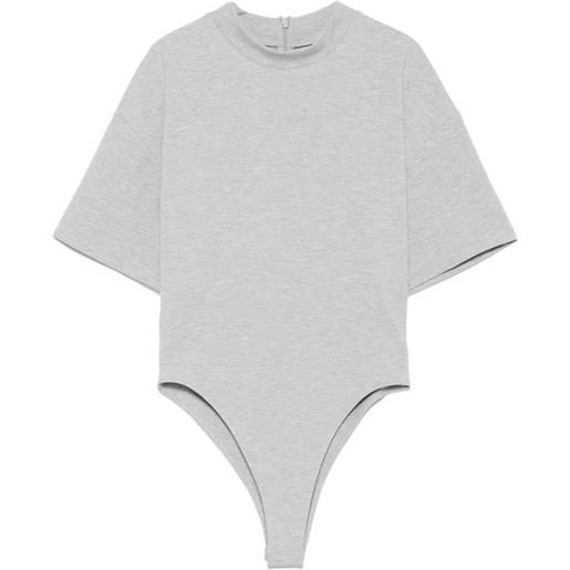 David Koma body a maniche corte - grigio