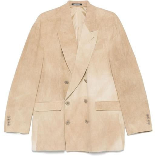 Emporio Armani blazer a coste - marrone