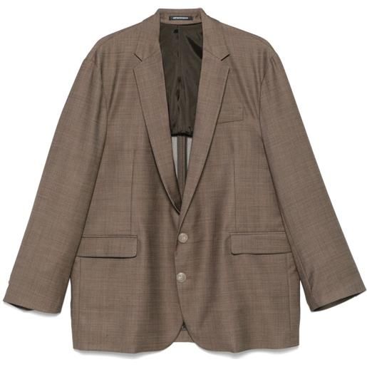 Emporio Armani blazer a quadri - marrone