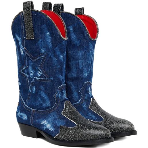 DSQUARED2 KIDS stivali denim - blu