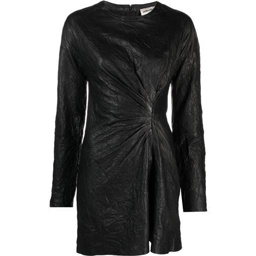 Zadig&Voltaire abito corto rixina con arricciatura - nero