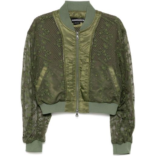 Andersson Bell bomber a doppio strato con logo - verde