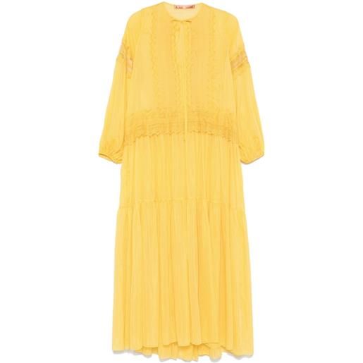 Ermanno Scervino abito lungo con ricamo - giallo