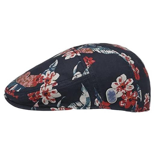 Stetson coppola flowlin donna/uomo - cappello piatto berretto in lino con visiera, fodera estate primavera/estate - m (56-57 cm) blu