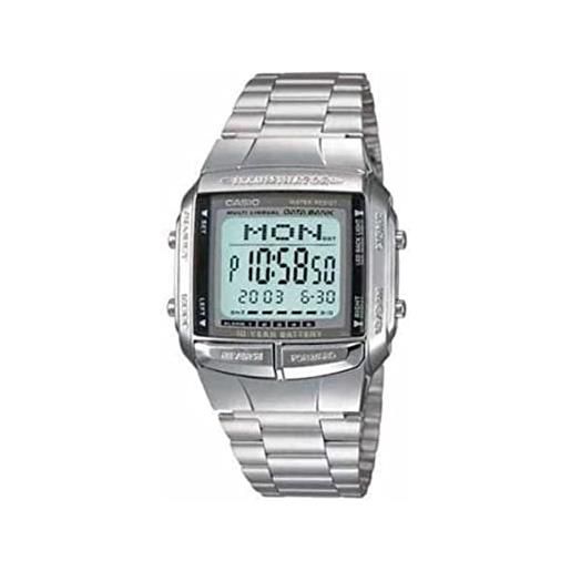 Casioorologio da polso da unisex al quarzo casual cinturino in acciaio inox nero cassa in resina display analogico - db-360-1a