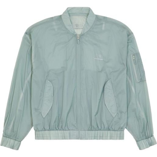MM6 Maison Margiela X Salomon x salomon bomber con grafica numerica - blu