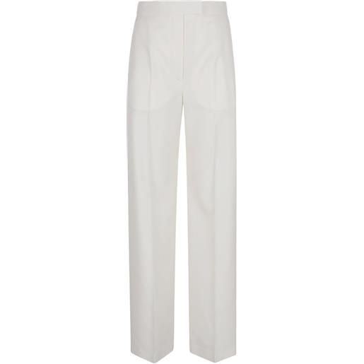 Alexander McQueen pantaloni dritti in lana - bianco