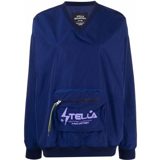 Stella McCartney felpa con scollo a v - blu