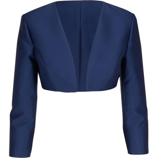 Carolina Herrera giacca crop - blu