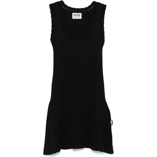 MOSCHINO JEANS abito corto a coste - nero