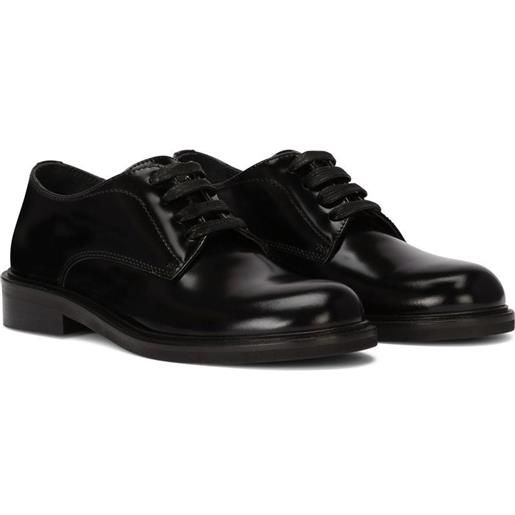 Dolce & Gabbana Kids derby in pelle - nero