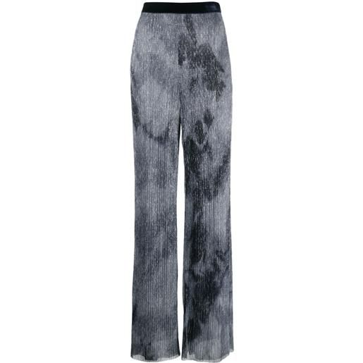Talbot Runhof pantaloni a gamba ampia - blu