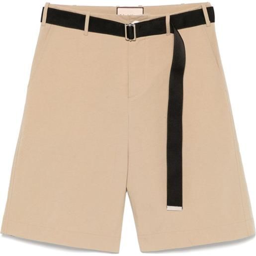 Plan C shorts in cotone - toni neutri