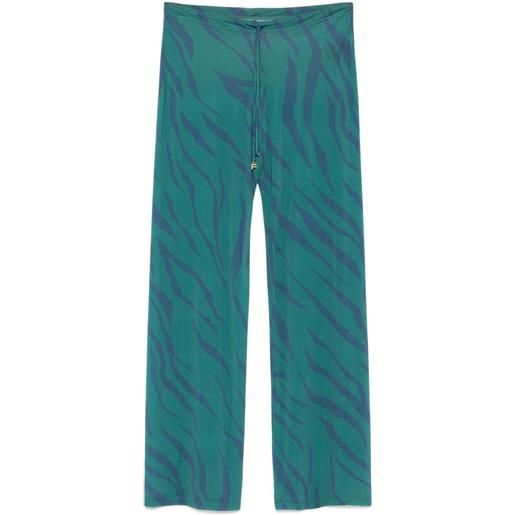 Fisico pantaloni con stampa - verde