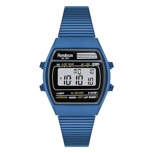Armitron Orologio Uomo/Donna Al Quarzo Con Display LED Rosso E Cassa Argento - Modello 086702677832 - 2