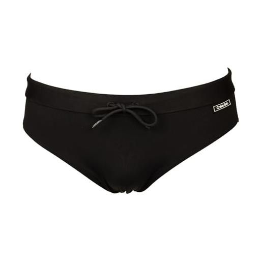 Calvin Klein slip mare uomo ck piscina coulisse esterna plachetta in plastica morbida con logo articolo zm0zm02753, beh pvh black, m