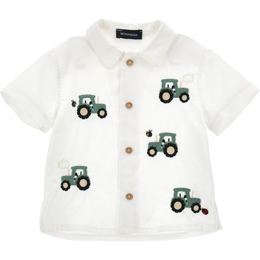 Monnalisa camicia popeline con ricami