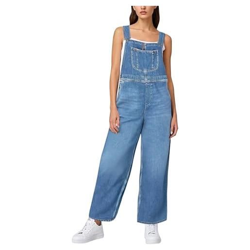 Generico salopette donna jeans salopette da donna in jeans loose fit denim bib baggy tuta straight wide leg stretch jean pantaloni alla moda monopezzi da donna eleganti pantaloni larghi jeans tuta casual