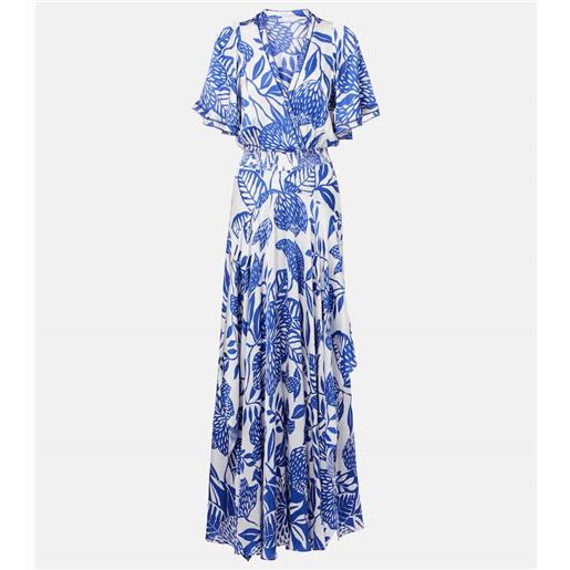 Poupette St Barth abito lungo mabelle in raso