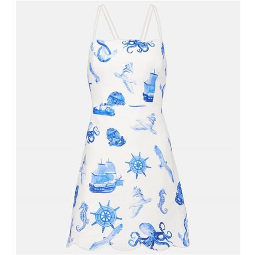 Farm Rio abito corto in lino con stampa