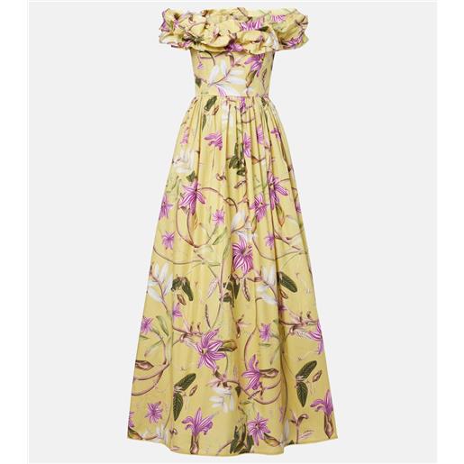 Agua by Agua Bendita abito lungo espliego in popeline di cotone