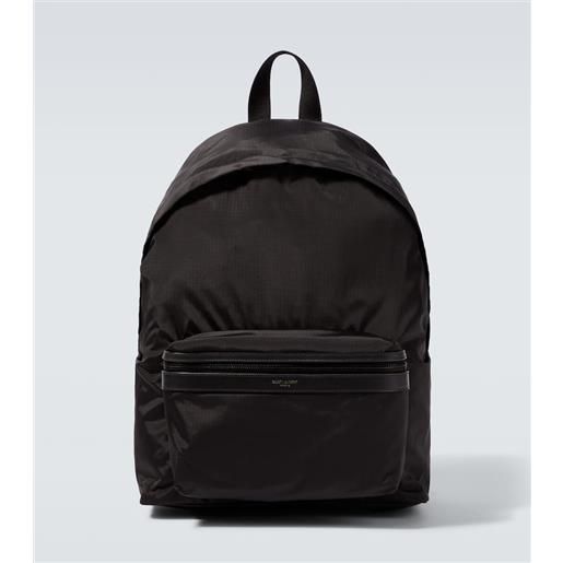 Saint Laurent zaino city in ripstop con pelle