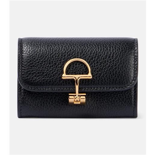 Gucci portacarte horsebit in pelle