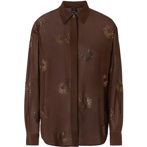 PINKO camicia fortini - marrone