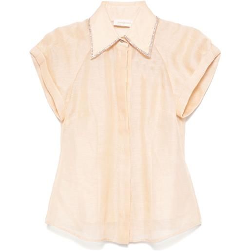 ZIMMERMANN blusa aderente eden - toni neutri