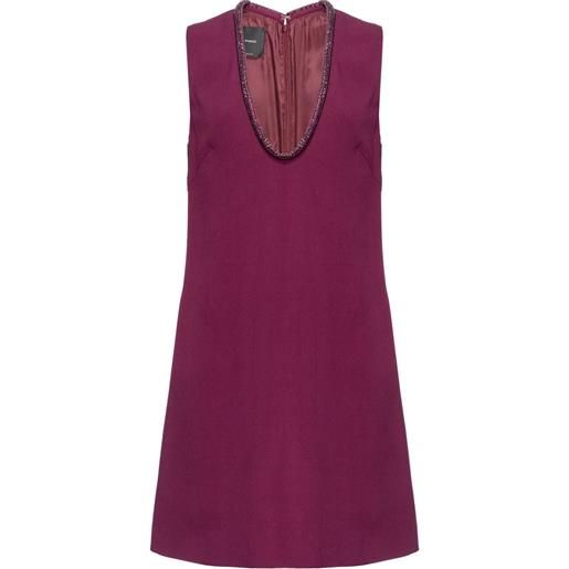 PINKO abito corto con decorazione - viola